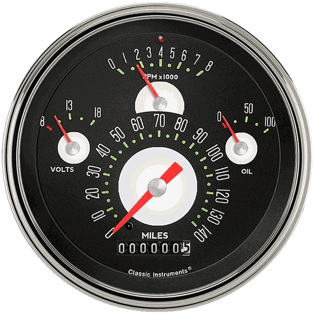 Classic Instruments Tetra Series, Authentic Combination Gauge - TE40ASLF