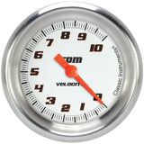 Classic Instruments Velocity White 2-5/8" Tachometer Gauge - VS383WAPF