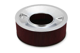 Holley 120-4560 4500 Drop Base Air Cleaner Chrome w/6" Red Washable Gauze Filter
