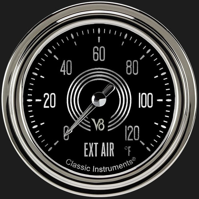 Classic Instruments V8 Speedster 2 5/8" Outside Air Temp Gauge - V8SR399SLC