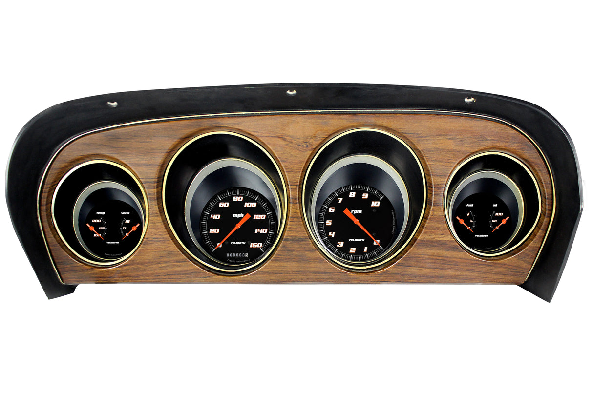 Classic Instruments Velocity Black 1969-70 Mustang - MU69VSB