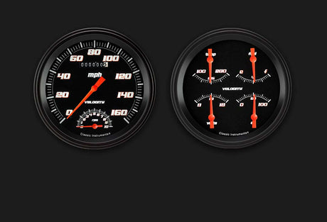 Classic Instruments Velocity Black Series Two Gauge Set - VS62BBLF