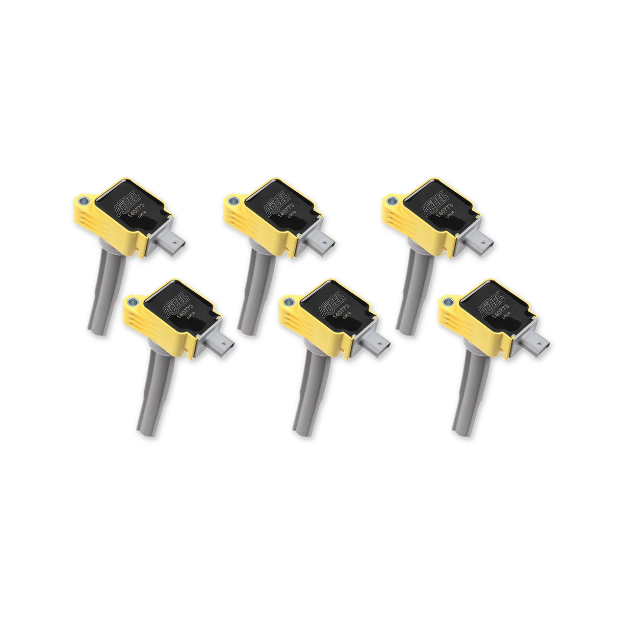 ACCEL Ignition Coil - SuperCoil - 2016 Ford EcoBoost 2.7L V6 - Yellow - 6-Pack - 140773-6
