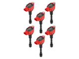 MSD Ignition Coil - Blaster Series - Fits Nissan/Infiniti 3.7L - Red - 6-Pack - 827946