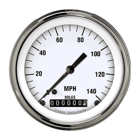 Classic Instruments White Hot 3 3/8" Speedometer - WH55SLF