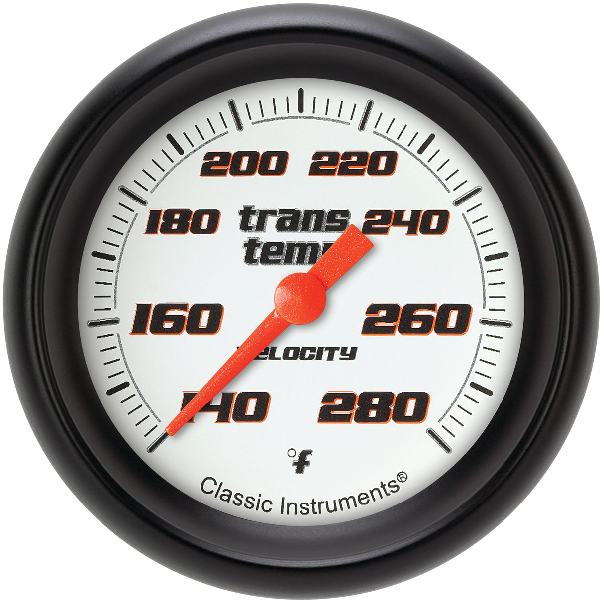 Classic Instruments Velocity White 2-5/8" Transmission Temperature Gauge - VS327WBPF