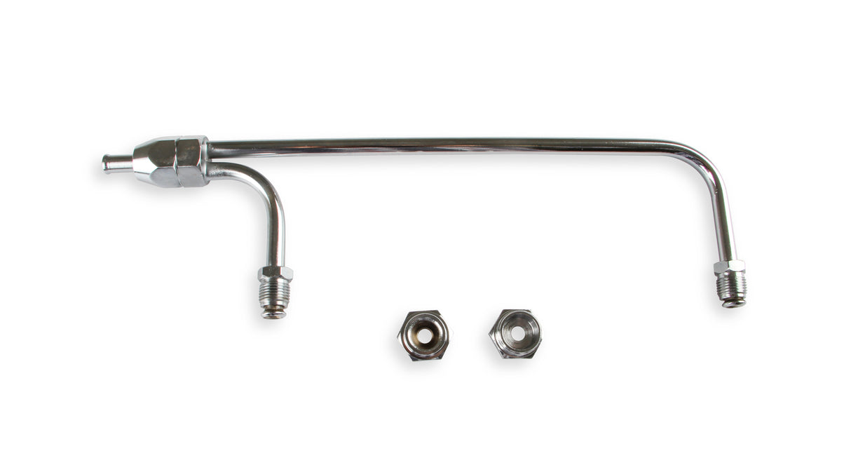 Mr Gasket Fuel Line - 3/8 Inch Dual Inlet - Chrome - 1552
