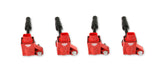 MSD Ignition Coil - Blaster Series - GM 4-Cyl Engines - Red - 4-Pack - 82384