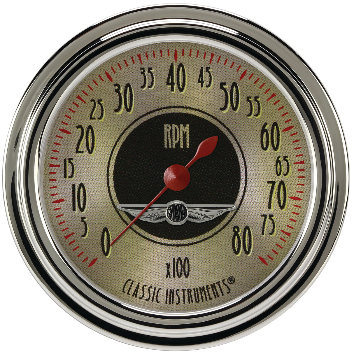 Classic Instruments All American Nickel 2 5/8" Tachometer - AN383SLC