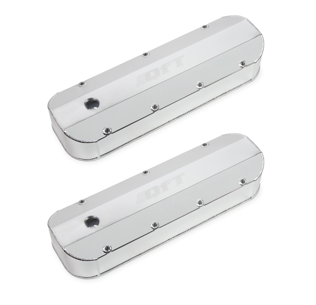 Quick Fuel Quick Fuel Fabricated Aluminum Valve Cover - Big Block Chevy - Silver Finish - 128-22QFT