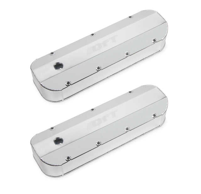 Quick Fuel Quick Fuel Fabricated Aluminum Valve Cover - Big Block Chevy - Silver Finish - 128-22QFT