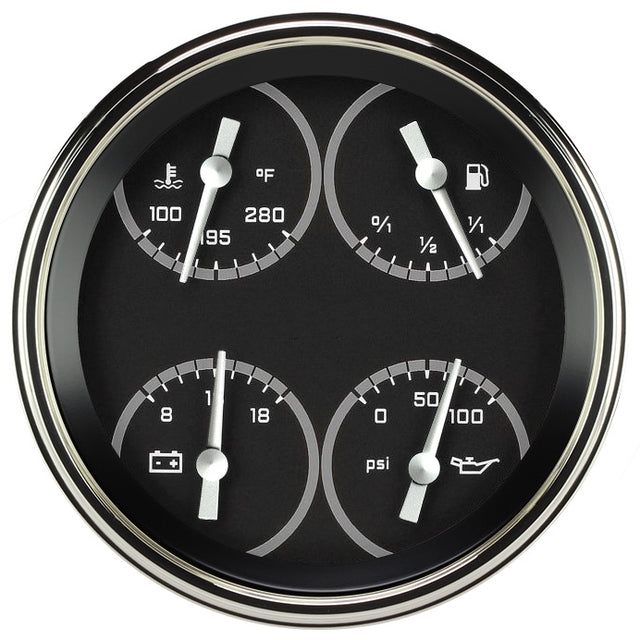 Classic Instruments AUTO CROSS GREY 5IN QUAD 240-33 - AX75GSLF