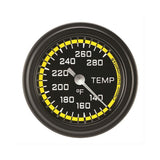 Classic Instruments AutoCross Yellow 2-1/8" Full Sweep Water Temp Gauge - AX126YBLF-12