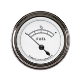 Classic Instruments Classic White 2-1/8" Fuel Level Gauge (240-33 Ohm) - CW09SLC