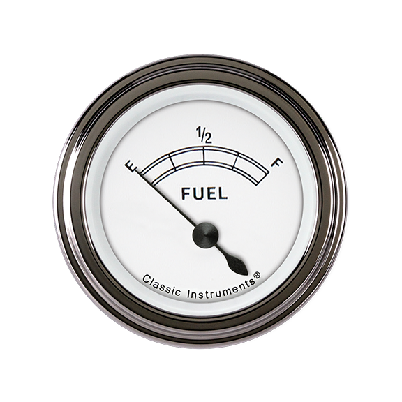Classic Instruments CLASSIC WHITE 2IN FUEL 75-10 - CW11SLC