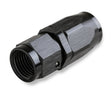Mr Gasket -6 AN Straight Swivel Hose End - Black - 220106-BL