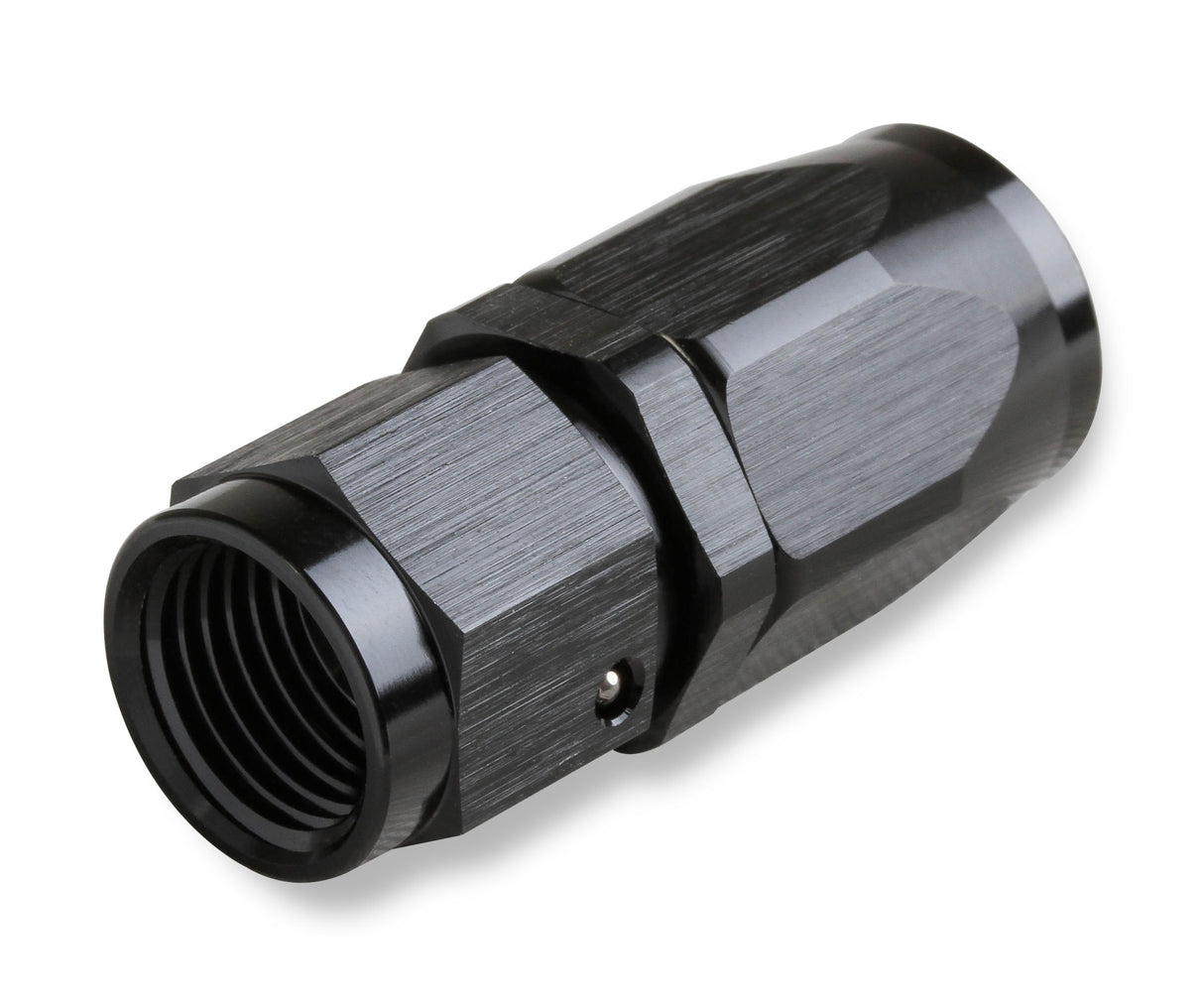 Mr Gasket -6 AN Straight Swivel Hose End - Black - 220106-BL