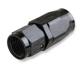 Mr Gasket -8 AN Straight Swivel Hose End - Black - 220108-BL