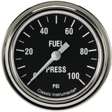 Classic Instruments Hot Rod 2-5/8" Fuel Pressure Gauge (100 PSI) - HR346SLF