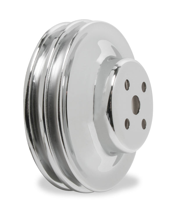 Mr Gasket Chrome Water Pump Pulley - Double Groove - 8831