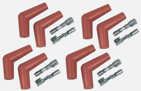 MSD Pro Race Spark Plug Boot & Terminal Kit 115 Deg, 8.5mm, Red - 8853