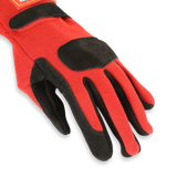 Racequip SFI 3.3/5 Red / Black Short Gauntlet Nomex Race Gloves - Large - 355015RQP