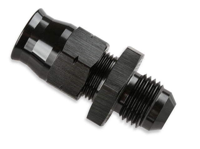 Mr Gasket Aluminum Tube Adapter -6 AN Male AN To 3/8 Inch Tubing Black - 892006-BL