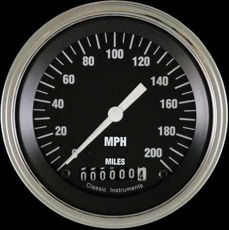 Classic Instruments HOT ROD 3IN SPEEDO 200 MPH - HR57SLC