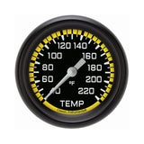 Classic Instruments Autocross Yellow 2-5/8" Stock Eliminator Temp Gauge - AX329YBPF