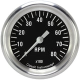Classic Instruments Hot Rod 2-5/8" Full Sweep Tachometer Gauge - HR383APF