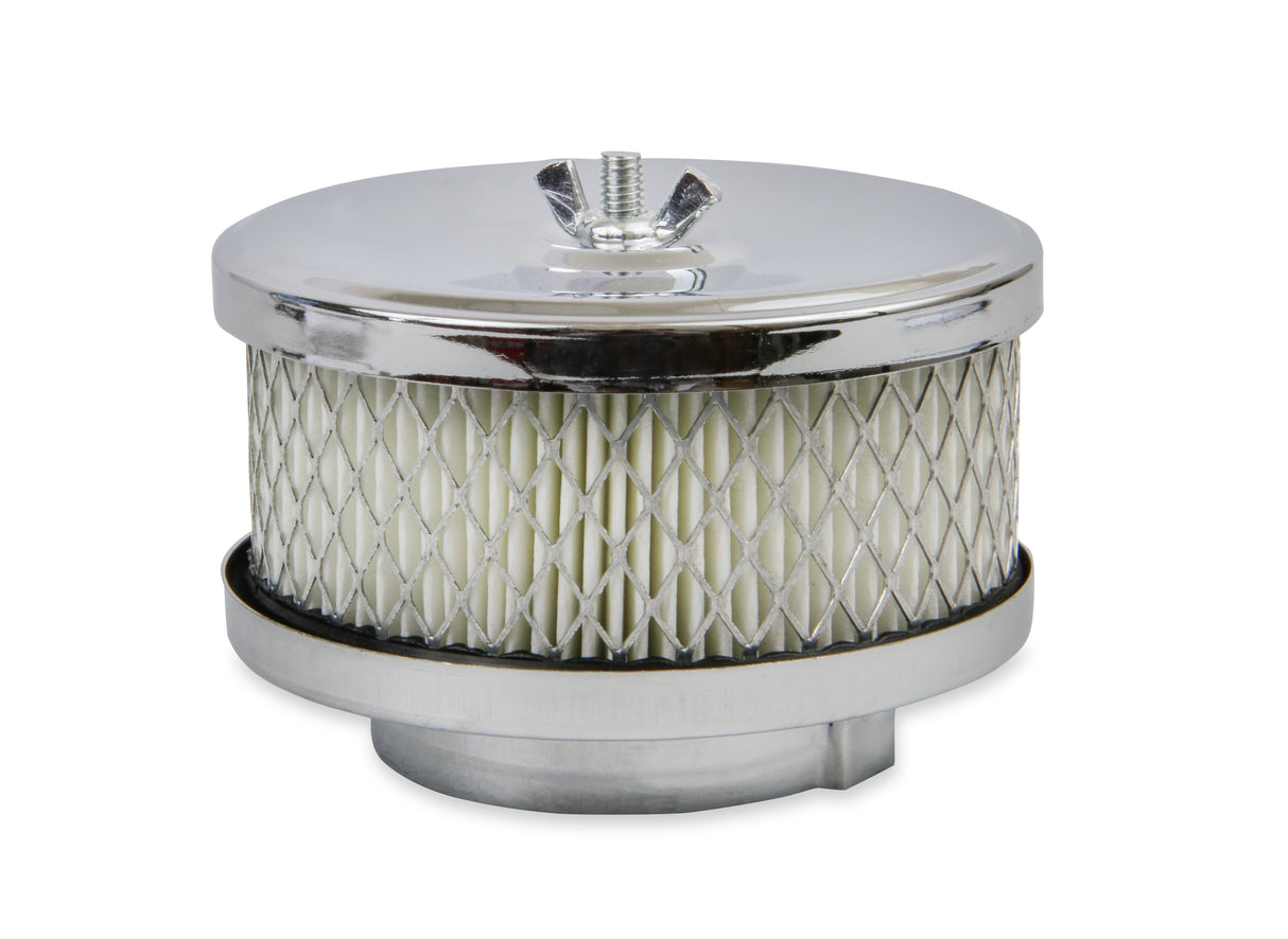 Mr Gasket Air Cleaner - Deep Dish - 4 Inch x 2 Inch - Chrome - 4354