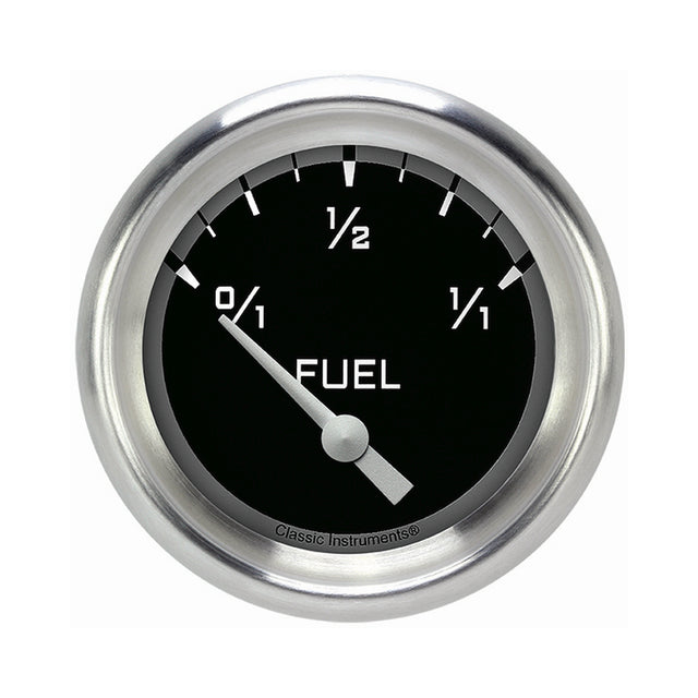 Classic Instruments Autocross Gray 2 5/8" Fuel Gauge, 240-33 ohm - AX209GAPF