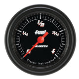 Classic Instruments Velocity Black 2-1/8" Fuel Level Gauge - VS109BBLF