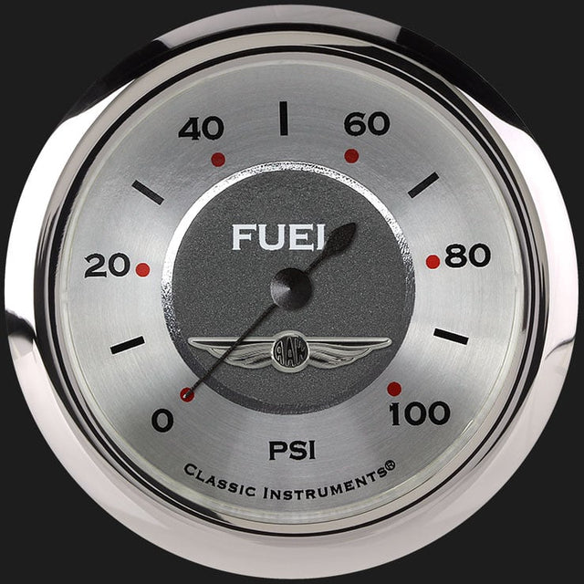 Classic Instruments All American 2 5/8" Fuel Pressure Gauge, 100 psi - AW346SRC
