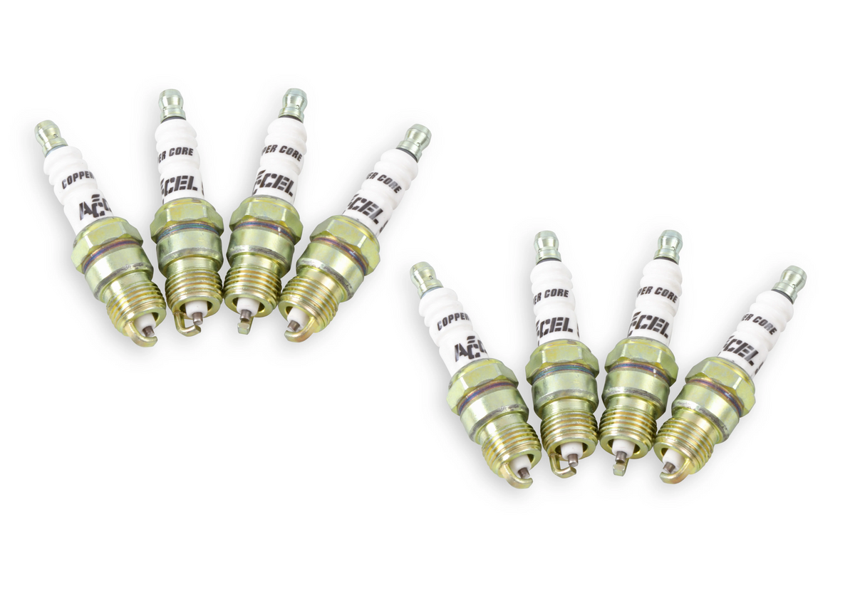 ACCEL HP Copper Spark Plug - Shorty, 8-Pack - 8199