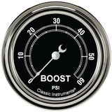 Classic Instruments Traditional 2-5/8" Boost Gauge (60 PSI) - TR343SLF