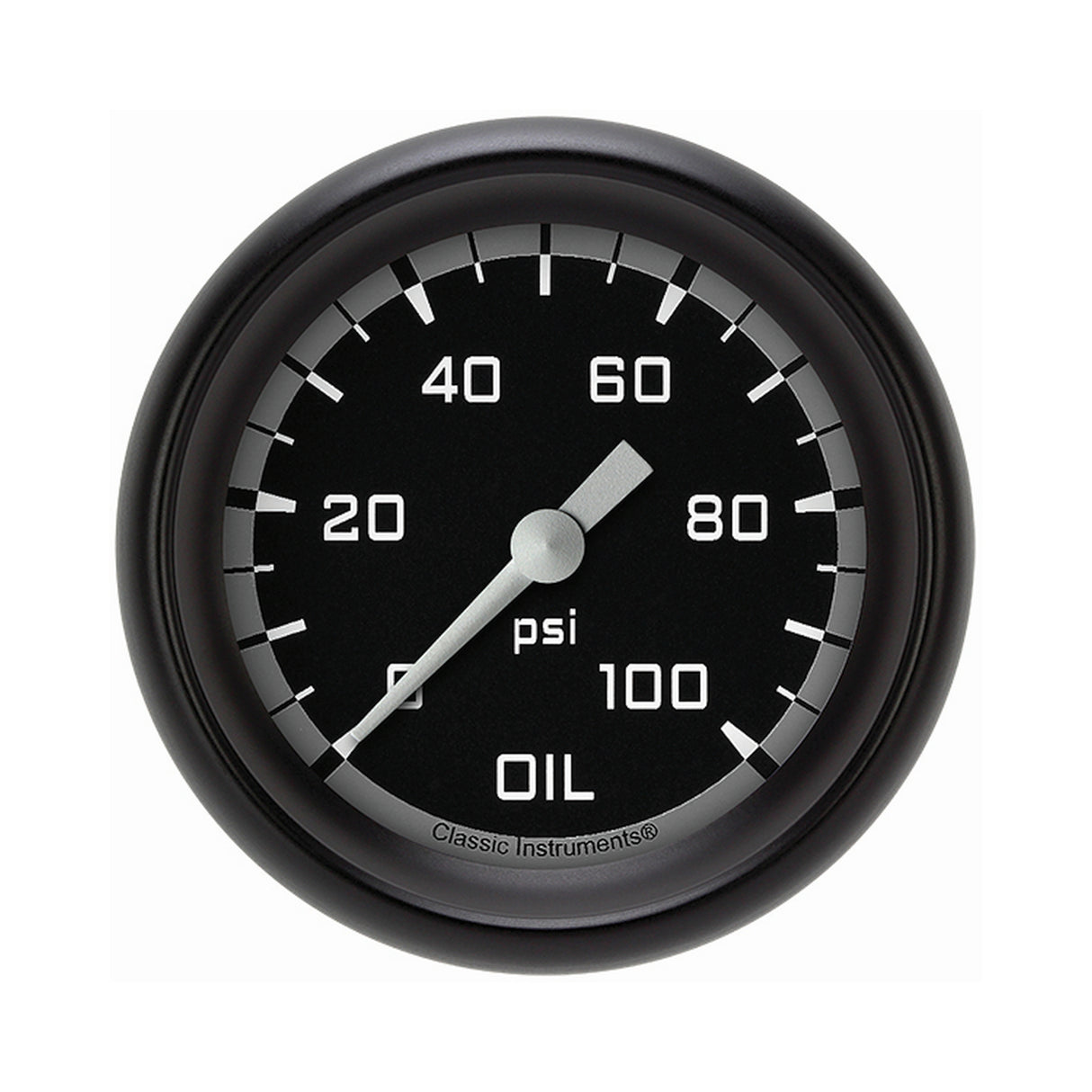 Classic Instruments Autocross Gray 2 5/8" Oil Pressure Gauge - AX381GBPF