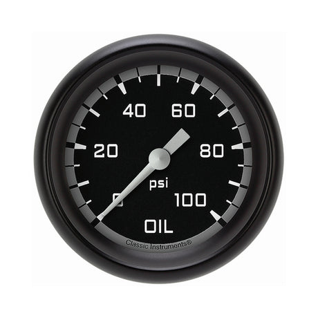 Classic Instruments Autocross Gray 2 5/8" Oil Pressure Gauge - AX381GBPF