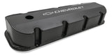 Holley 241-281 GM Licensed Valve Cover - Track Series - BBC - Fabricated Aluminum - Short Bolt - Black
