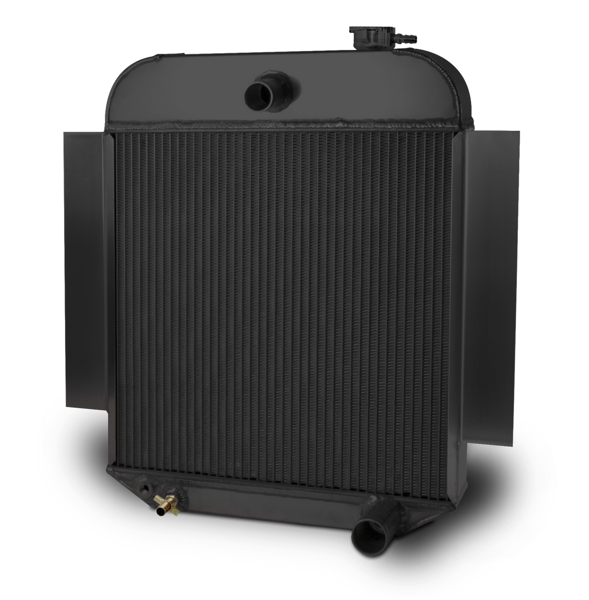 AFCO 1942-48 Chevy Car Aluminum Black Radiator - Chevy Engine - 80166-B-NA-N 80166-B-NA-N
