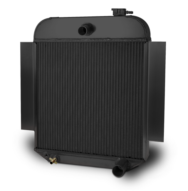 AFCO 1942-48 Chevy Car Aluminum Black Radiator - Chevy Engine - 80166-B-NA-N 80166-B-NA-N
