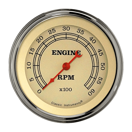 Classic Instruments Vintage 3 3/8" Tachometer - VT60SLF