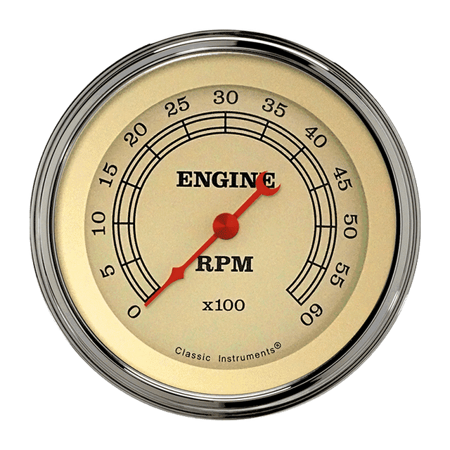 Classic Instruments Vintage 3 3/8" Tachometer - VT60SLF