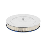 Scott Drake 14" Chrome Air Cleaner, with Blue Base and 302 Hi-Po Decal - C8ZZ-9600-W