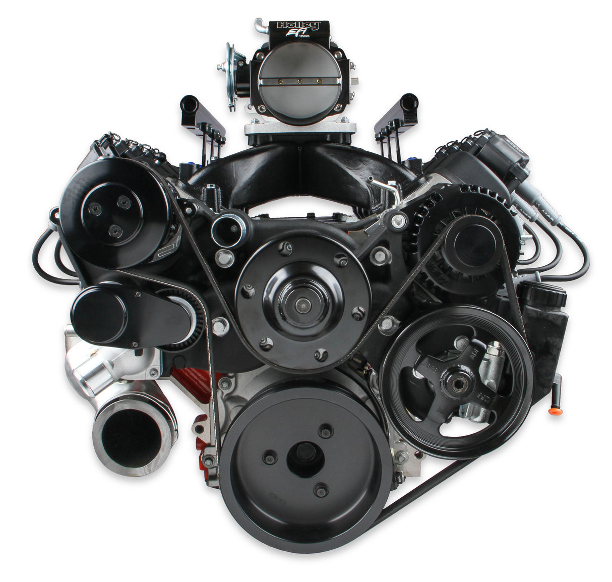 Holley 20-180BK Premium Black Mid-Mount Complete Accessory System