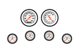 Classic Instruments Velocity White Six Gauge Set 101 - VS101WBLF