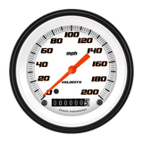 Classic Instruments Velocity White 3 3/8" Speedometer - VS57WBLF
