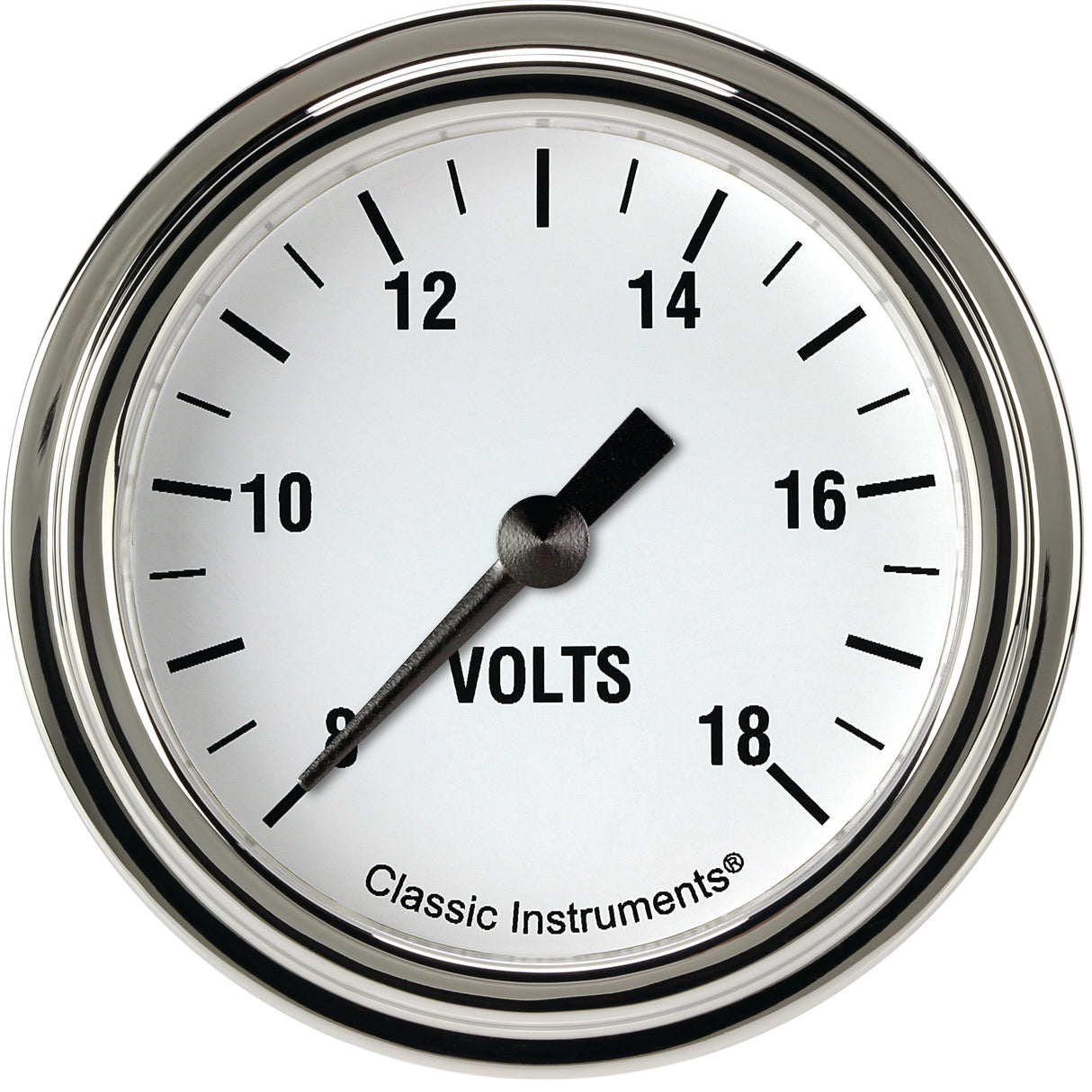Classic Instruments White Hot 2 5/8" Voltage Gauge - WH330SLF