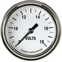 Classic Instruments White Hot 2-5/8" Volt Gauge - WH330SLF