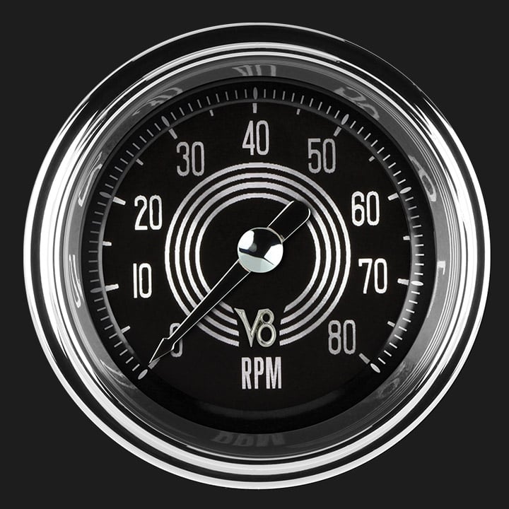 Classic Instruments V8 Speedster 2 1/8" Tachometer - V8SR183SHC